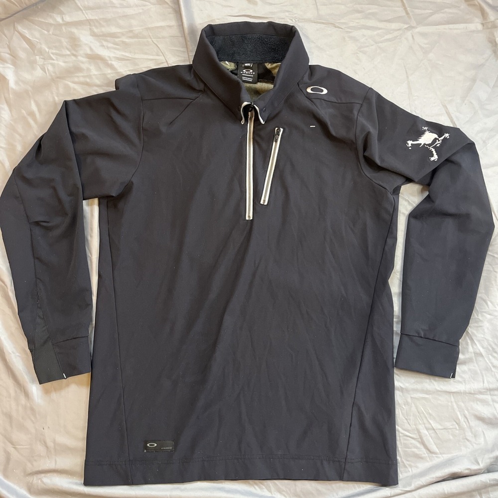 OAKLEY SKULL ALOFT WOVEN LS MOCK 2.0 Quarter Zip Size Large